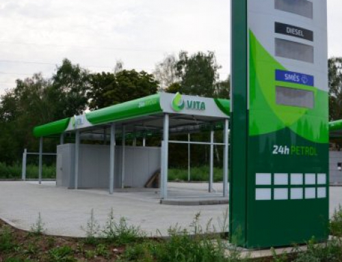 Petrol station in Pardubice with Krampitz tank container